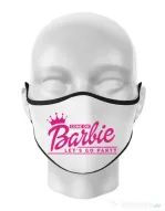 Masca personalizata reutilizabila Come on Barbie Alb