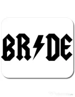 Mousepad personalizat Bride ACDC Alb
