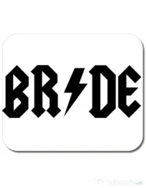 Mousepad personalizat Bride ACDC Alb