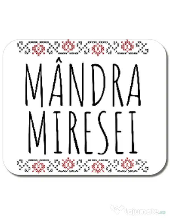 Mousepad personalizat Mandra miresei Alb
