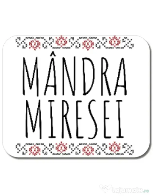 Mousepad personalizat Mandra miresei Alb