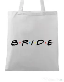 Sacosa personalizata Mireasa Bride friends Alb