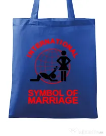 Sacosa personalizata Mireasa Symbol of marriage Albastru regal