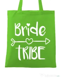 Sacosa personalizata Petrecerea burlacitelor Bride tribe Verde