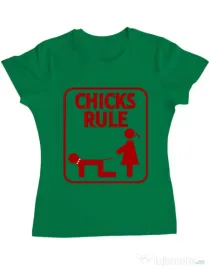 Tricou Burlacite ADLER Chicks Rule Verde