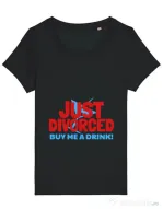 Tricou Burlacite STANLEY STELLA Just divorced Negru