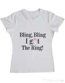 Tricou Mireasa ADLER Bling bling Alb
