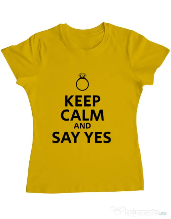 Tricou Mireasa ADLER Say yes Galben