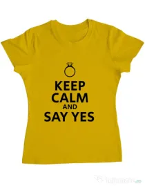 Tricou Mireasa ADLER Say yes Galben