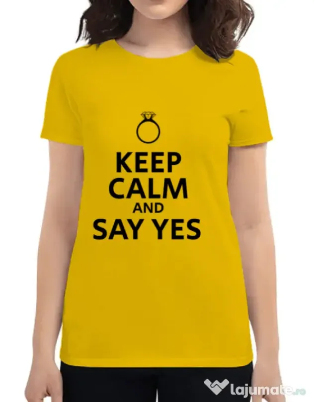 Tricou Mireasa ADLER Say yes Galben