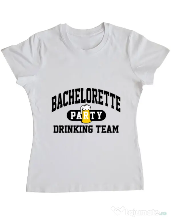 Tricou Petrecerea burlacitelor ADLER Bachelorette party Alb