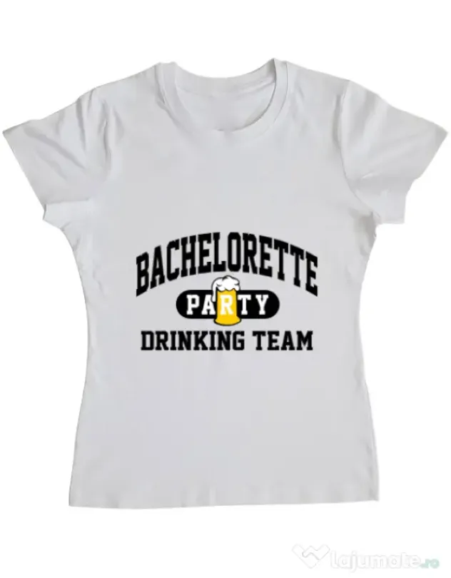 Tricou Petrecerea burlacitelor ADLER Bachelorette party Alb