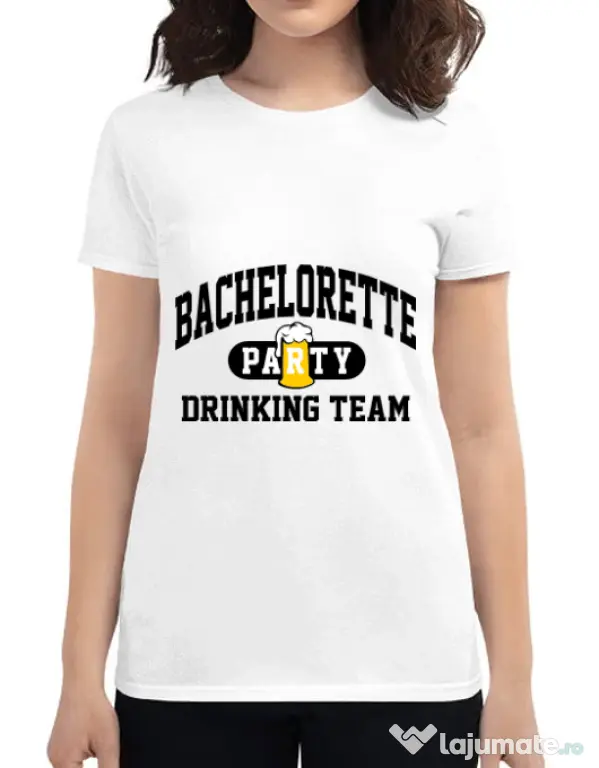 Tricou Petrecerea burlacitelor ADLER Bachelorette party Alb
