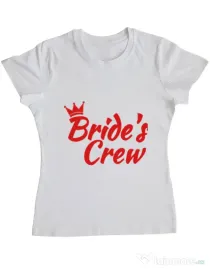 Tricou Petrecerea burlacitelor ADLER Bride's crew Alb