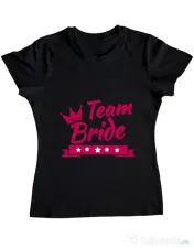 Tricou Petrecerea burlacitelor ADLER Team Bride Negru 
