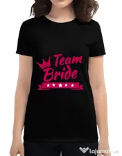 Tricou Petrecerea burlacitelor ADLER Team Bride Negru 