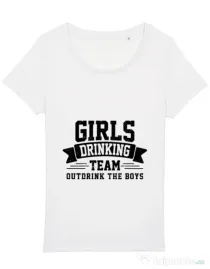 Tricou Petrecerea burlacitelor STANLEY STELLA Girls drinking team Alb