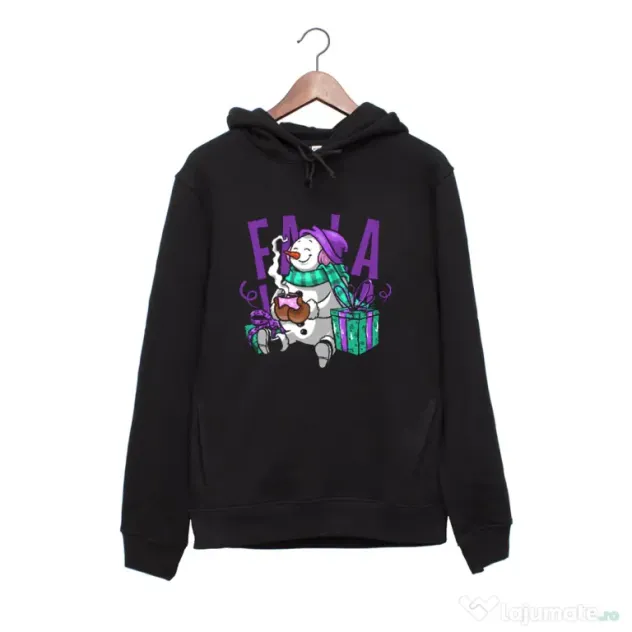 Hanorac personalizat negru unisex Christmas Carol