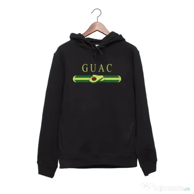 Hanorac personalizat negru unisex Guac