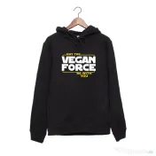 Hanorac personalizat negru unisex Vegan force 