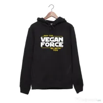 Hanorac personalizat negru unisex Vegan force