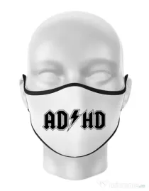 Masca personalizata reutilizabila ADHD Alb