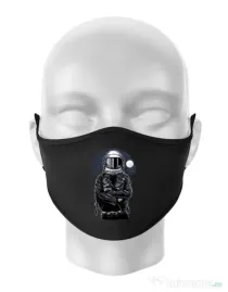 Masca personalizata reutilizabila Astronaut rebel Negru