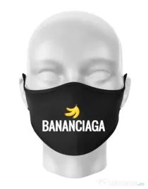 Masca personalizata reutilizabila Bananciaga Negru