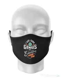 Masca personalizata reutilizabila Born Genius Negru