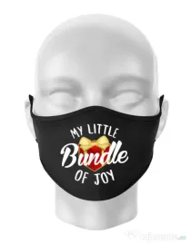 Masca personalizata reutilizabila Bundle of joy Negru