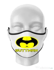 Masca personalizata reutilizabila Buttman Alb