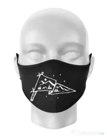 Masca personalizata reutilizabila Camp Flag Negru