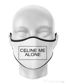 Masca personalizata reutilizabila Celine me alone Alb