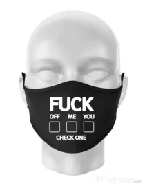 Masca personalizata reutilizabila Check one Negru