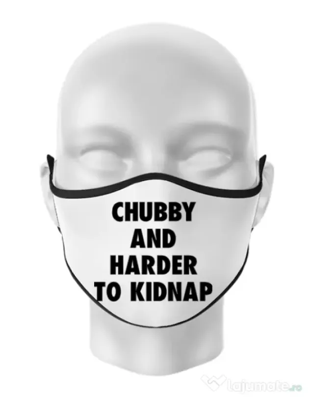 Masca personalizata reutilizabila Chubby Alb
