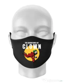 Masca personalizata reutilizabila Clown adventures Negru
