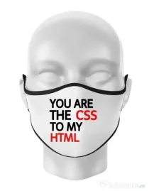 Masca personalizata reutilizabila CSS to HTML Alb