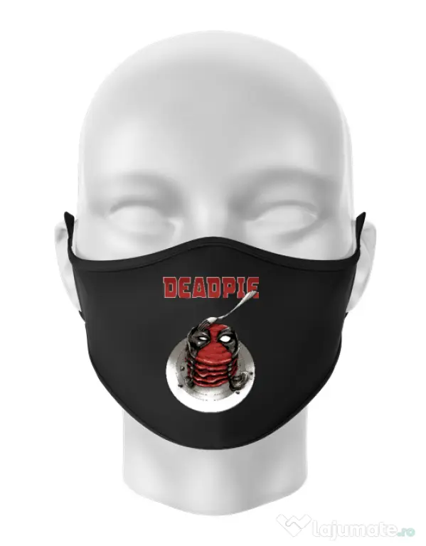 Masca personalizata reutilizabila Deadpie Negru