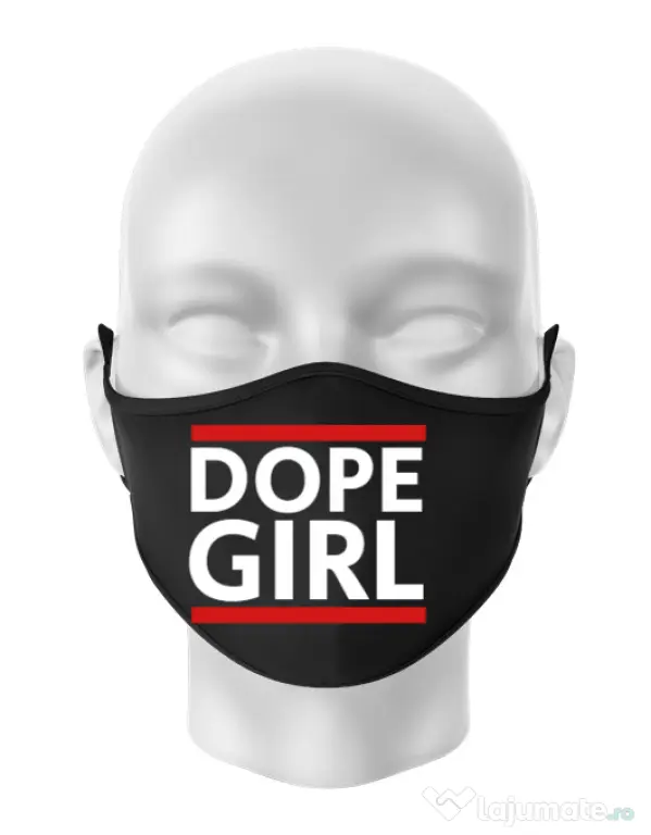 Masca personalizata reutilizabila Dope girl Negru