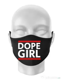 Masca personalizata reutilizabila Dope girl Negru