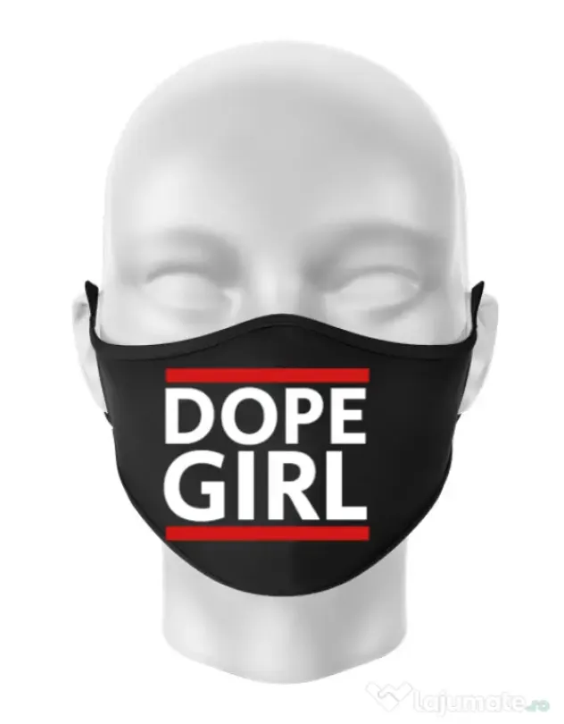 Masca personalizata reutilizabila Dope girl Negru