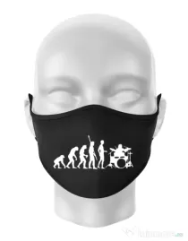 Masca personalizata reutilizabila Drummer evolution Negru