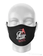 Masca personalizata reutilizabila Fear no wave Negru