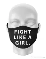 Masca personalizata reutilizabila Fight like a girl Negru