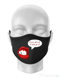 Masca personalizata reutilizabila How about Negru