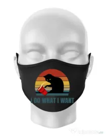 Masca personalizata reutilizabila I do what i want Negru
