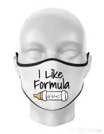 Masca personalizata reutilizabila I like formula Alb