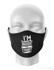 Masca personalizata reutilizabila Inside my tshirt Negru