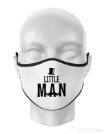 Masca personalizata reutilizabila Little man Alb
