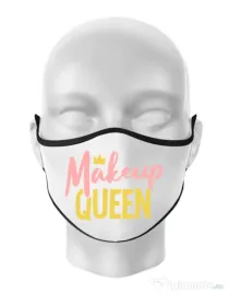 Masca personalizata reutilizabila Makeup queen Alb